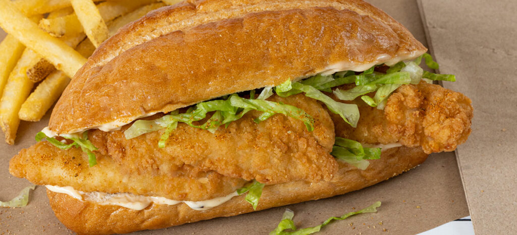 Honey Butter Biscuit Flounder Po'boy w/ Lemon Old Bay Aioli - Recipe ...